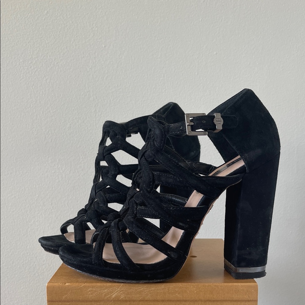 BCBGMaxAzria Black Suede Heels